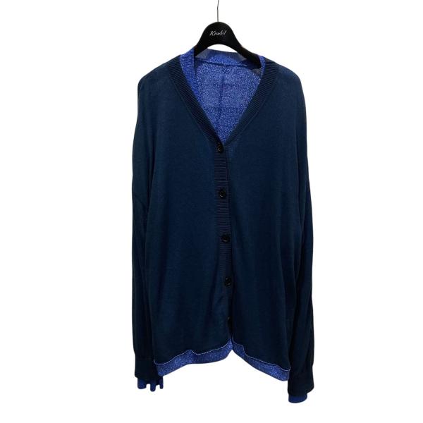 【値下げ】DAIRIKU 25SS Docking Lame Cotton Cardigan Kni...