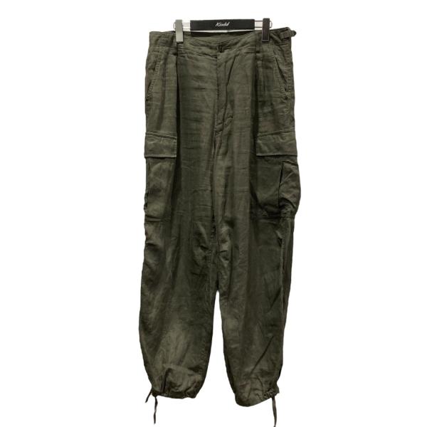 【値下げ】LIDnM 24SS リネンカーゴパンツ Im24ss11544 オリーブ サイズ：M (...