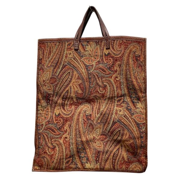 【値下げ】A VACATION ペイズリートートバッグ ブラウン (EC)