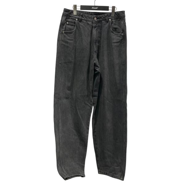 【値下げ】WISM BAGGY DENIM PANT デニムパンツ ブラック サイズ：30 (EC)