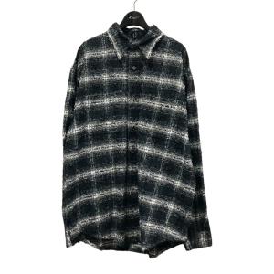 【値下げ】MASU 25AW SHAGGY PLAID SHIRT シャギーチェックシャツ M25F9SL006 ブラック サイズ：46 (EC)