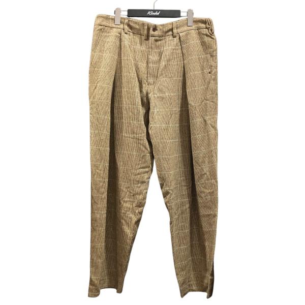 【値下げ】is-ness WOOL TUCK TROUSERS チェックイージーバルーンパンツ 20...