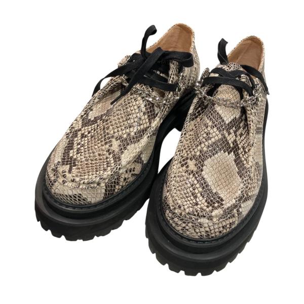 【値下げ】DAIRIKU パイソンシューズ Python Derby Shoes ベージュ サイズ：...