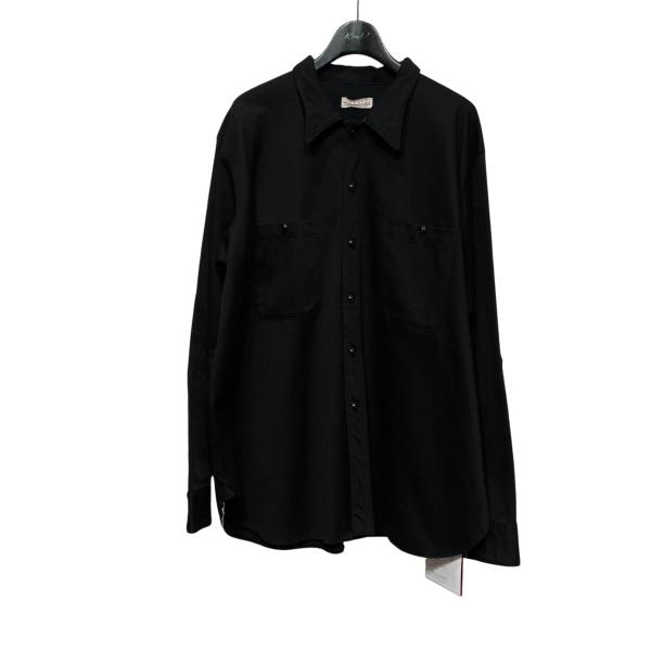 ナイスネス NICENESS チノオフィサーシャツ NN-1901Y15 SHELLEY ブラック ...