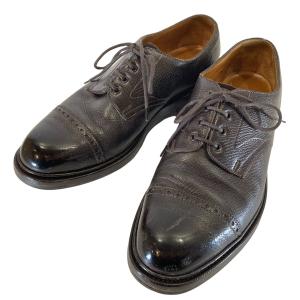 EDWARD GREEN Punched Cap Toe　ストレートチップシューズ ダークブラウン サイズ：5 1／2 (24．0cm) (南船場店)｜kindal