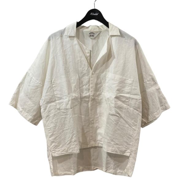 サンシー SUNSEA リネンオープンカラーシャツ 17S16 ホワイト サイズ：2