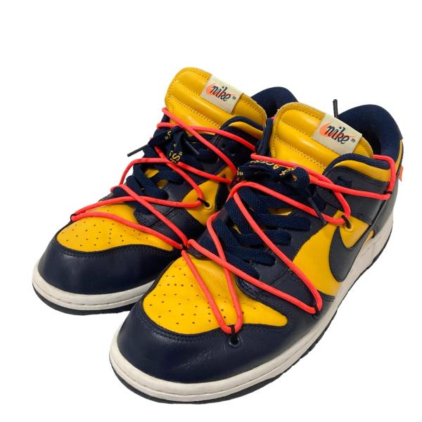 【値下げ】NIKE×OFF-WHITE DUNK LOW LTHR CT0856-700 イエロー×...