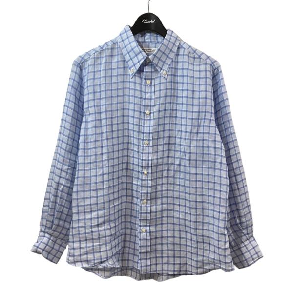 インディビジュアライズドシャツ INDIVIDUALIZED SHIRTS チェックBDシャツ ブル...