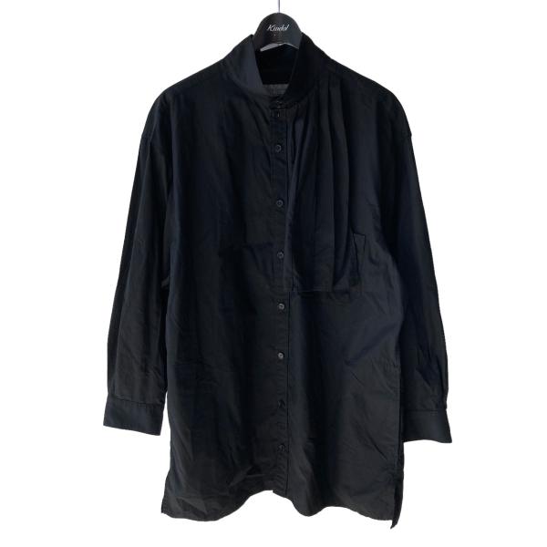 ヨウジヤマモトプールオム Yohji Yamamoto pour homme スタンドカラー プリー...