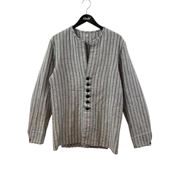 ウティ OUTIL VESTE BILLOM シャツジャケット OV-T021WH ネイビー×ホワイ...