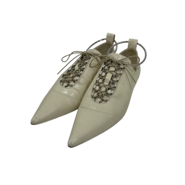 【値下げ】JIL SANDER レザーシューズ JS33141A アイボリー サイズ：36 1/2 ...