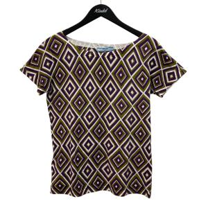 プラダ PRADA 半袖Tシャツ 35722 パープル×ホワイト サイズ：XS