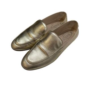 トッズ×ロンハーマン TOD’S×Ron Herman PANTFORA ローファー ゴールド サイズ：37 1/2