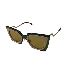 フェンディ FENDI サングラス ピンク×グリーン