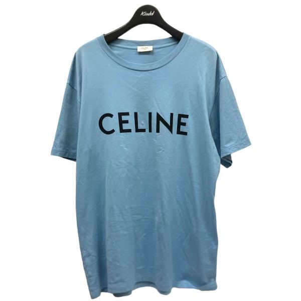 【値下げ】CELINE ルーズTシャツ 2X681671Q スカイブルー サイズ：XS (EC)