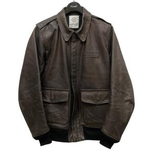 【値下げ】VISVIM 「ELMENDORF JACKET」 A-2レザージャケット ブラウン サイズ：M (中目黒店)｜kindal