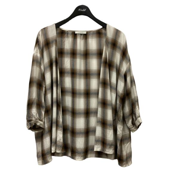 フィーニー PHEENY Rayon ombre check cache-coeur shirt オ...