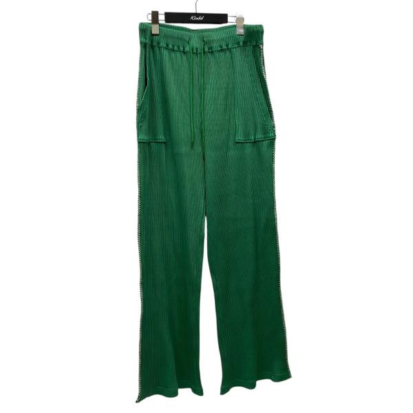 【値下げ】DISCOVERED 凸凹RIB PANTS リブステッチパンツ グリーン サイズ：表記無...