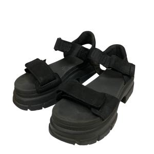 アグ UGG 厚底ベルテットサンダル 1136764 ブラック サイズ：23.5cm