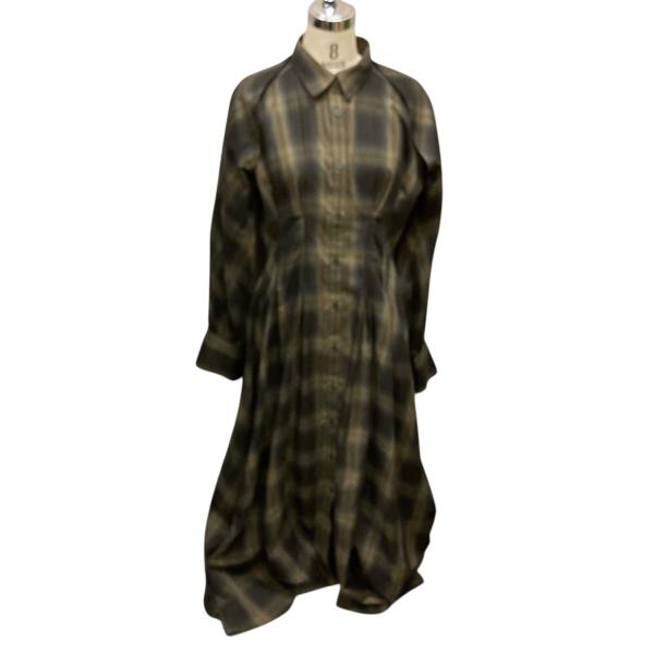 【値下げ】AMERI 3WAY OMBRE CHECK FLARE DRESS 3WAYチェックシャ...