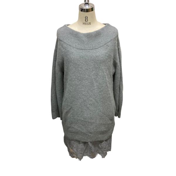 【値下げ】Snidel ニットセットキャミミニワンピース SWNO254191 グレー サイズ：ON...