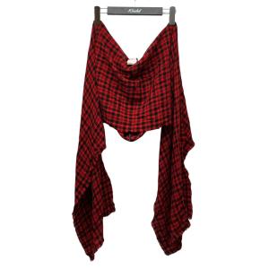 エムエーエスユー MASU 23SS PLAID HOOD SCARF プレイドフードスカーフ MMSS-OJ0623 レッド サイズ：ONE