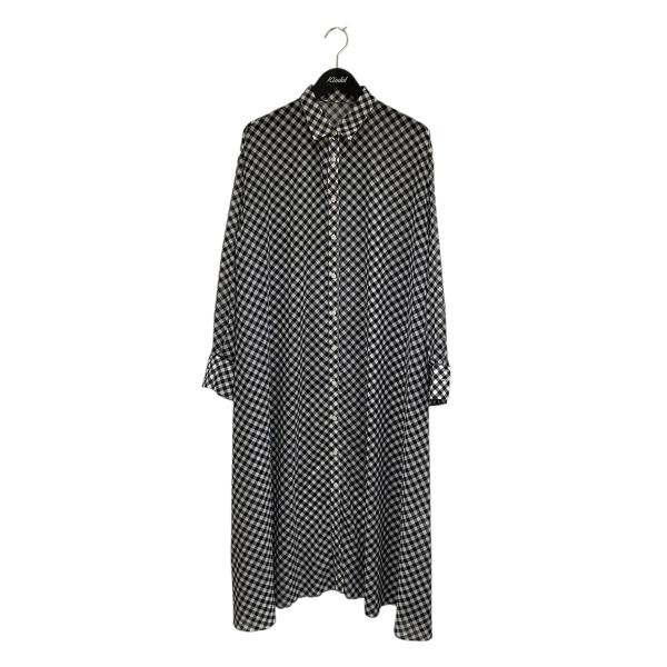 【値下げ】AMERI GINGHAM CHECK SHIRT DRESS ギンガムチェックシースルー...