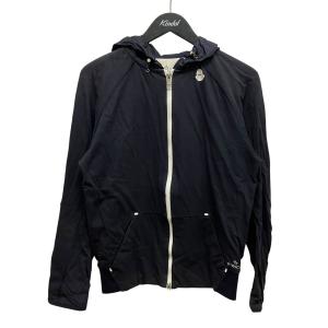 MONCLER ナイロン切り替えフーデットパーカー ネイビー サイズ：S (EC)