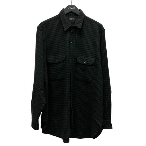 マーティーアンドサンズ MAATEE＆SONS CASHMERE GINGHAM WORK SHIR...