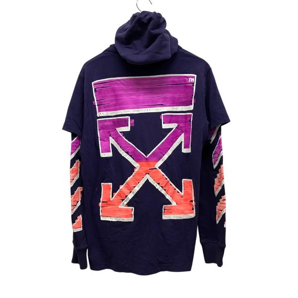 オフホワイト OFFWHITE Marker Arrow Layered Hoodie バックプリン...