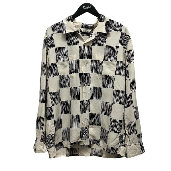 テンダーロイン TENDERLOIN T-CHECKER SHT チェッカー柄 レーヨンシャツ ホワ...