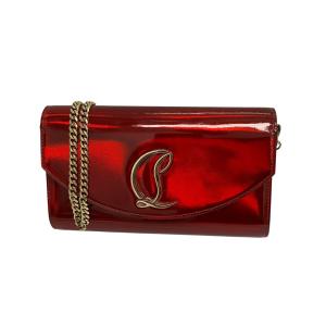 クリスチャンルブタン Christian Louboutin Loubi54パテントチェーンショルダーバッグ レッド サイズ：ONE SIZE