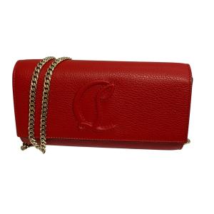 【値下げ】Christian Louboutin Loubi54 エンボスレザーチェーンショルダーバッグ レッド サイズ：ONE SIZE (中目黒店