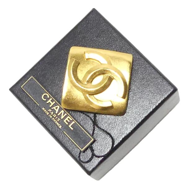 CHANEL 96P rhombus broach ココマーク ロンバス ブローチ ゴールド サイズ...