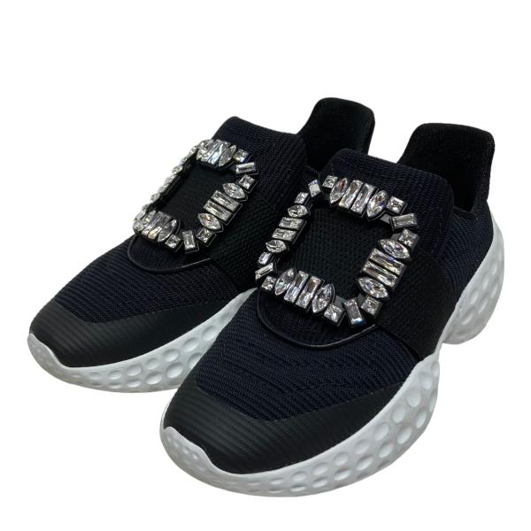 【値下げ】ROGER VIVIER スニーカー ブラック サイズ：35 (EC)