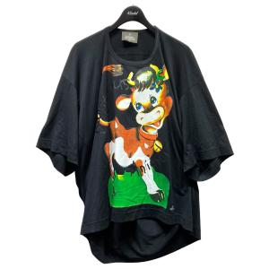 ヴィヴィアンウエストウッドマン Vivienne Westwood MAN DANGEROUS ANIMAL　ビッグTシャツ　239046 ブラック