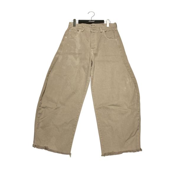 【値下げ】Whim Gazette ピグメントダイカーブパンツ WGZ1041602A0008 ベー...