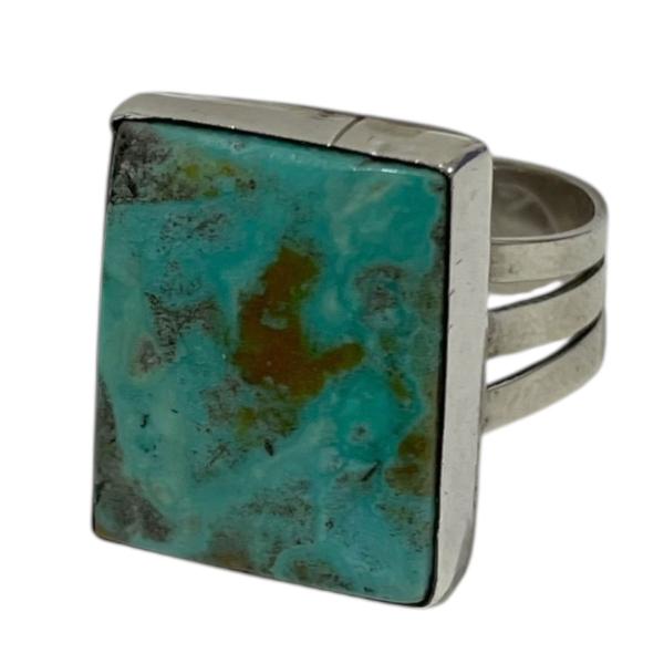 【値下げ】INDIAN JEWELRY ターコイズリング Navajo Rhombus Turquo...