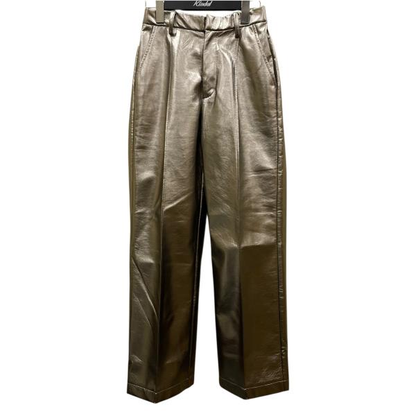 アメリ AMERI フェイクレザー パンツ 01410880370 シャンパンゴールド サイズ：M