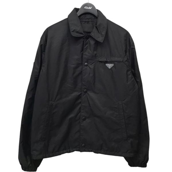 【値下げ】PRADA RE-NYLONロゴプレートパファージャケット ブラック サイズ：46 (代官...