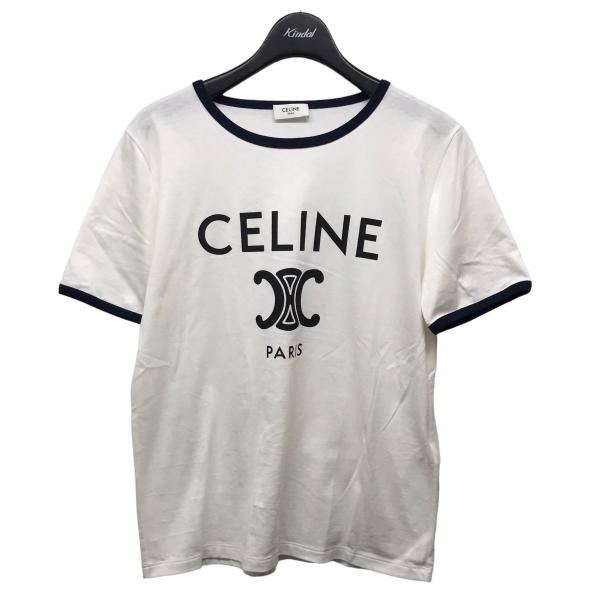 【値下げ】CELINE CELINE PARIS プリントTシャツ ホワイト サイズ：S (代官山店...