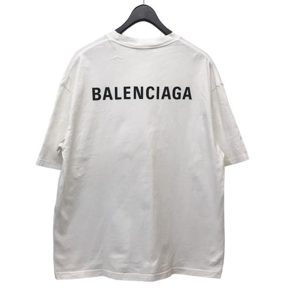 バレンシアガ BALENCIAGA ロゴTシャツ 612966 TIVG5 ホワイト サイズ：S