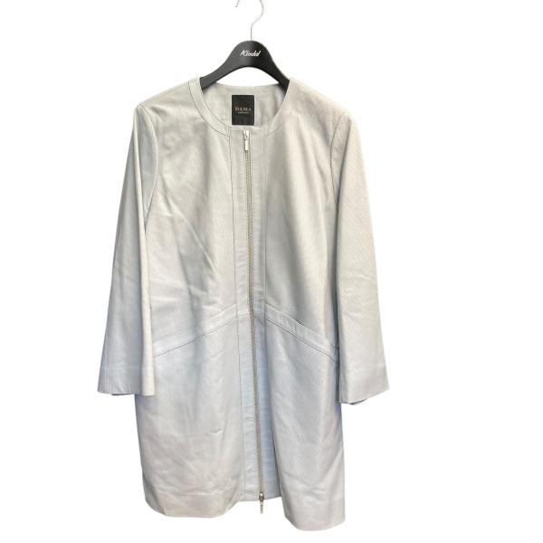 【値下げ】DAMA collection レザーコート 12328-02996 ライトブルー サイズ...