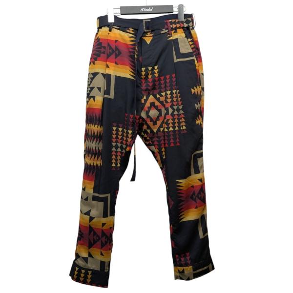 【値下げ】sacai×PENDLETON Archive Print Mix Pants 総柄パンツ...