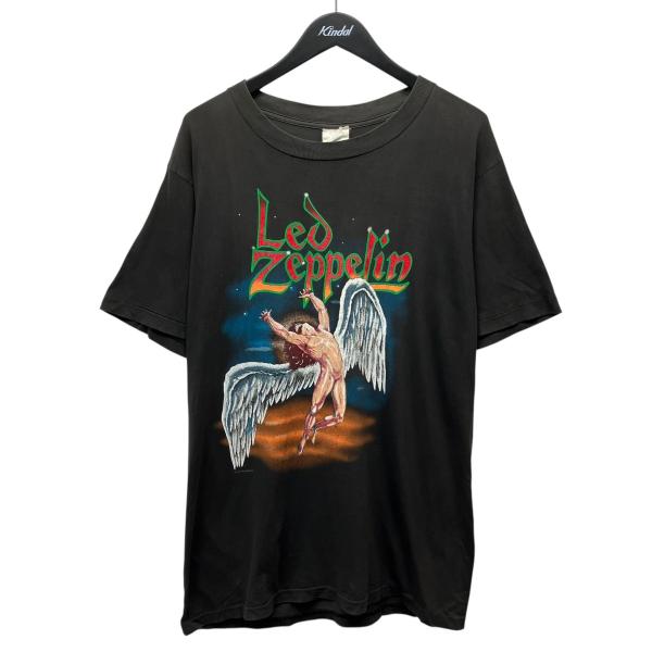 【値下げ】Led Zeppelin 90s「SWAN SONG」 プリントTシャツ ブラック (代官...