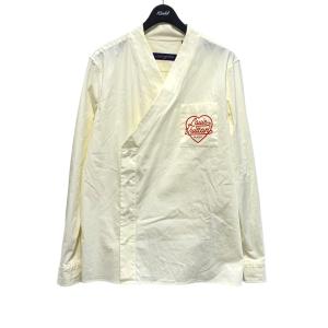 【値下げ】LOUIS VUITTON 22SS ×NIGO Printed Heart ＆ Dragon Kimono Shirt オフホワイト サイズ：M (NAMBAなんなん店)｜kindal