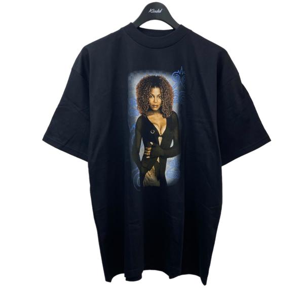 ノーブランド no brand Janet Jackson プリントTシャツ ブラック サイズ：L