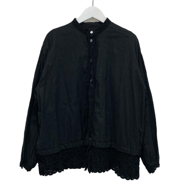 【値下げ】nest Robe 23AW UpcycleLino 切り替えレース ブラウス ブラック ...