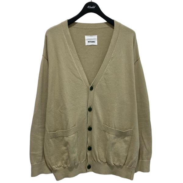 【値下げ】MYTHINKS MY WASHED LEATHER PATCH カーディガン ベージュ ...