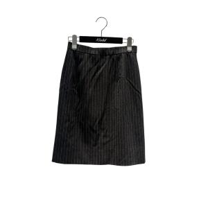 ジバンシィ GIVENCHY ストライプ スカート 716-57086 グレー サイズ：38